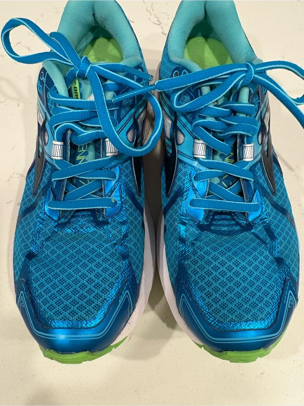 Brooks Ravenna 7 Running Shoes - Teal with Lime and White Accents Size 6